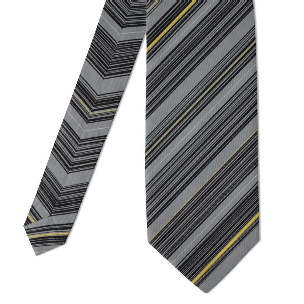 Gyldenlove - Grey & Yellow Barcode Stripe Tie – Urban Pulse