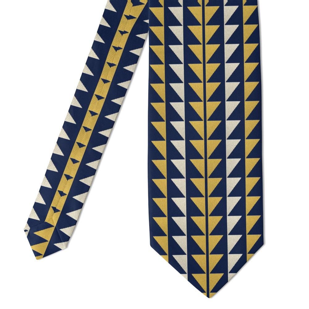 Draskovich - Navy & Gold Sawtooth Tie – Sharp Company