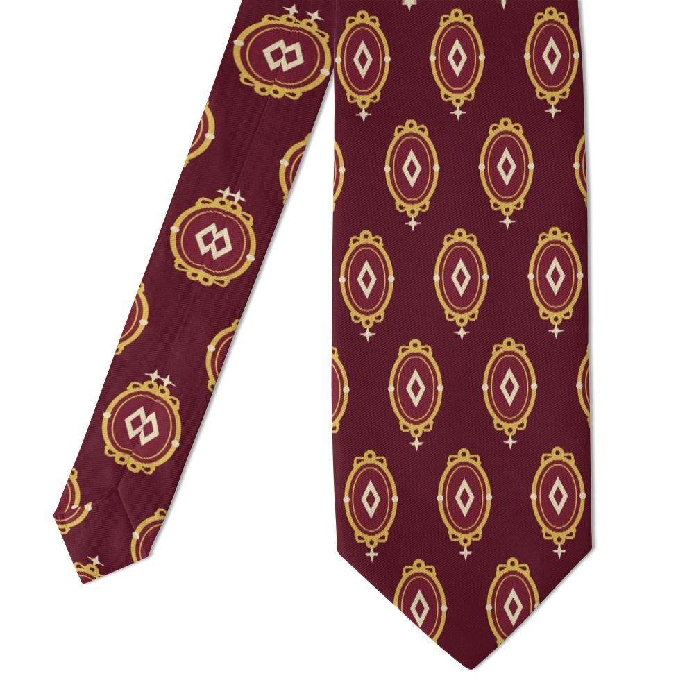Attems - Burgundy & Gold Cartouche Tie – Opera Box