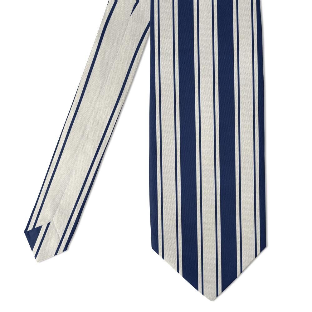 Bethlen - Navy & Cream Butcher Stripe Tie – Market Morning