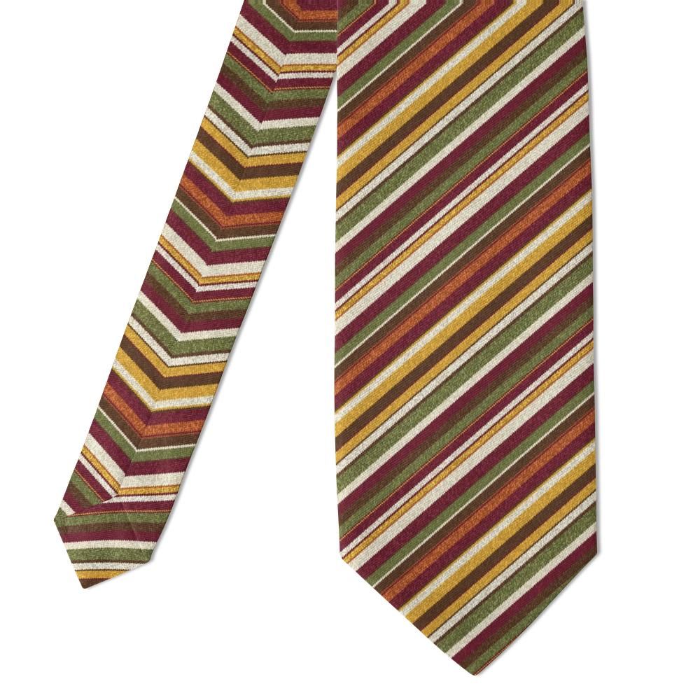 Haxthausen - Rust & Mustard Heather Stripe Tie – Autumn Harvest