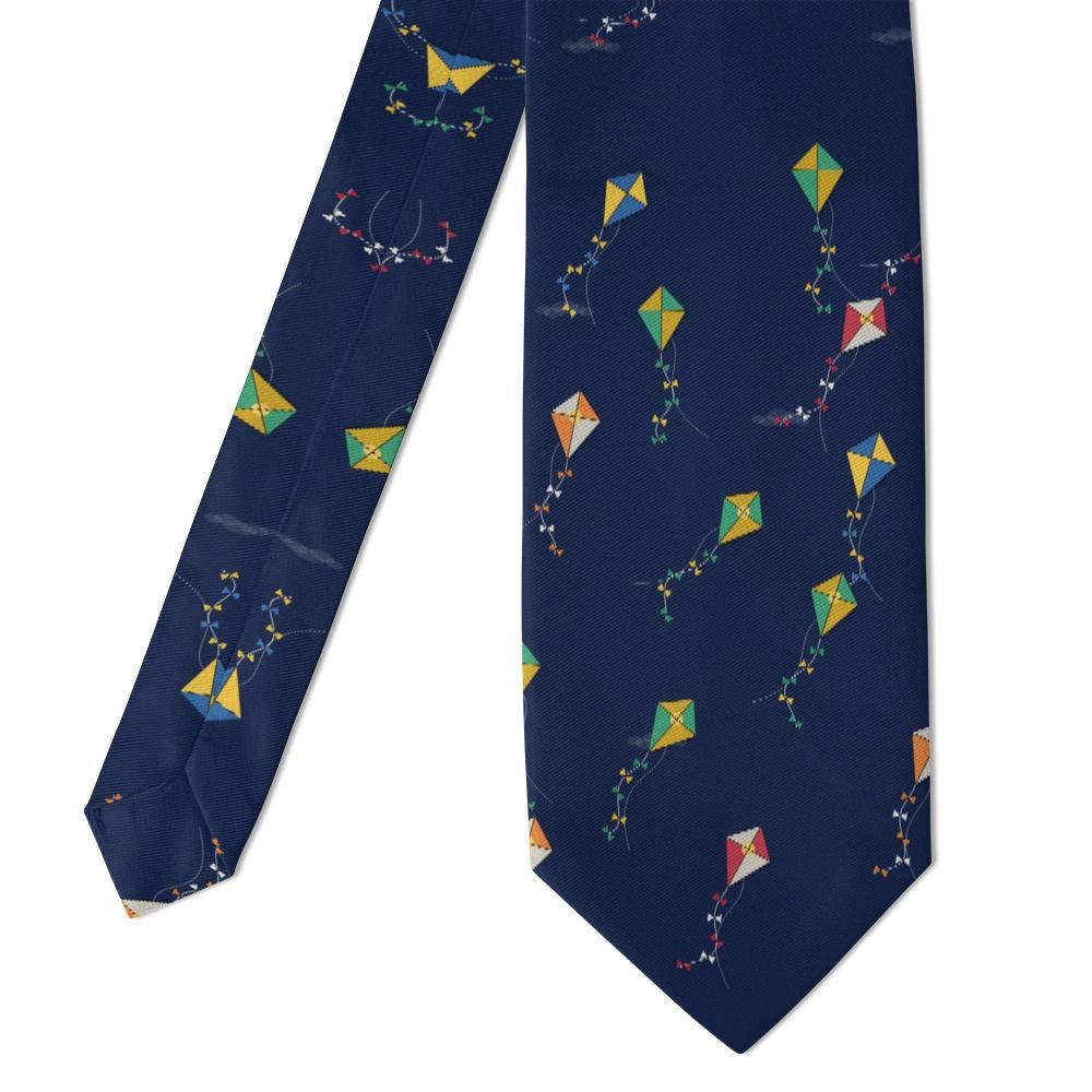 Poniatowski - Navy Kite Tie – Bright Kites with Ribbon Tails