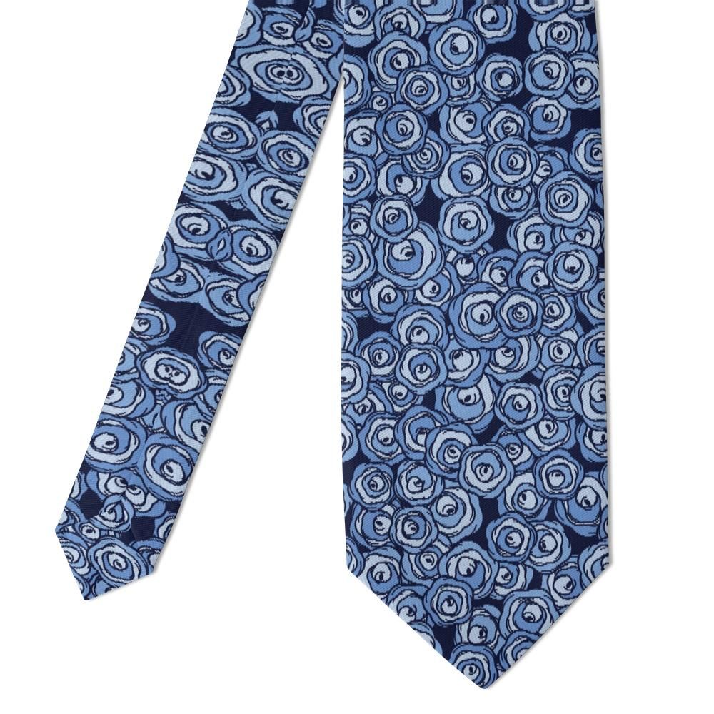 Rosenorn - Sky & Navy Line Rose Tie – Blue Bouquet