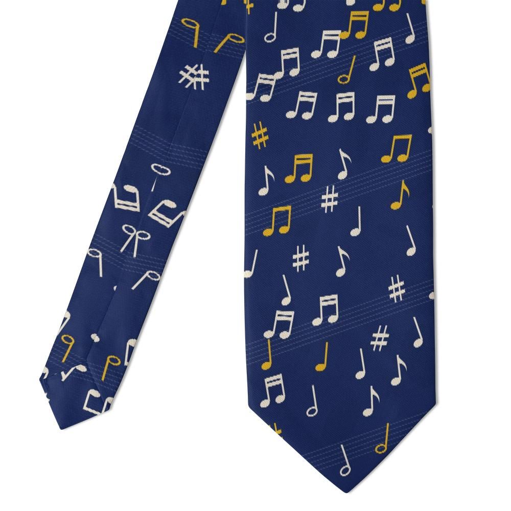Bjelke - Navy Music Note Tie – Concert Hall