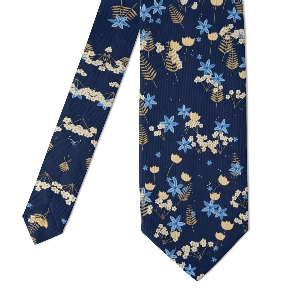 Reventlow - Navy & Sky Wildflower Botanical Tie – Nordic Twilight