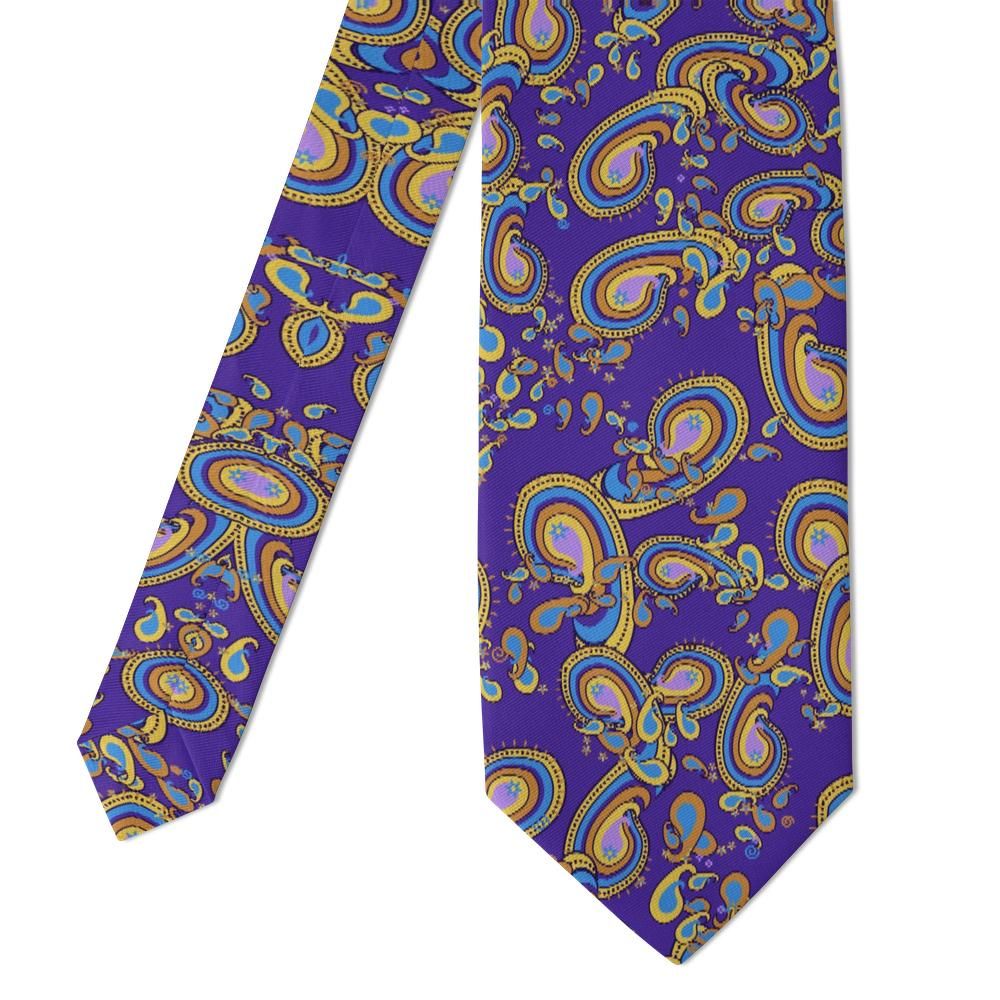 Cibo - Purple Large Paisley Tie – Royal Flourish