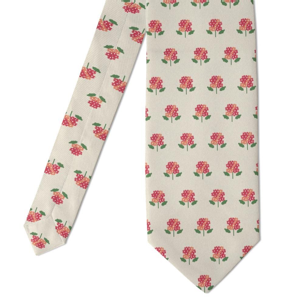 Schlick - Cream & Coral Verbena Tie – Sunlit Border