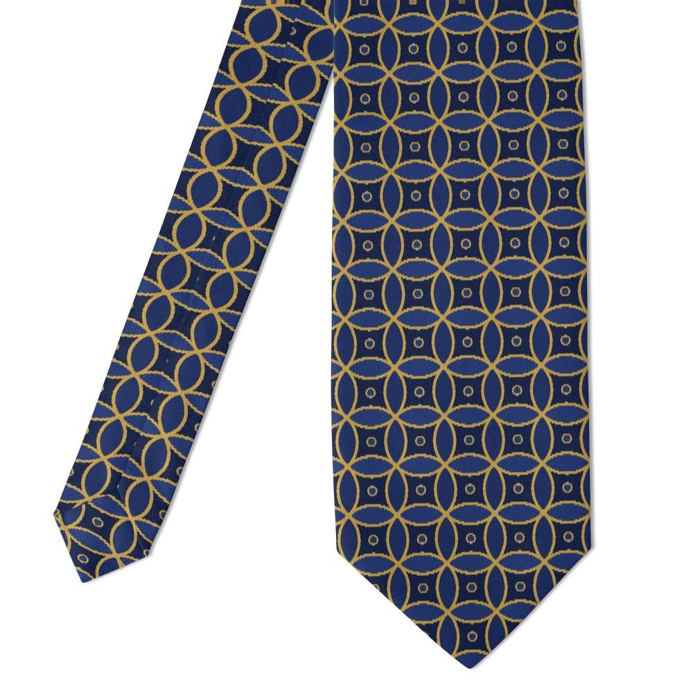 Lovenskiold - Navy & Gold Shippo Circle Tie – Seven Treasures