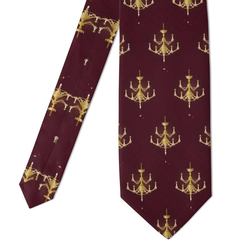 Nadasdy - Burgundy & Gold Chandelier Tie – Opera Foyer