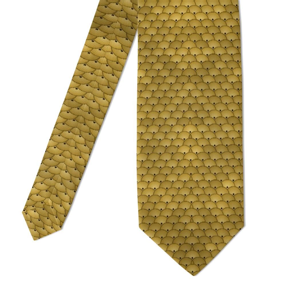 Hjärne - Gold Sequin Print Tie – New Year’s Eve