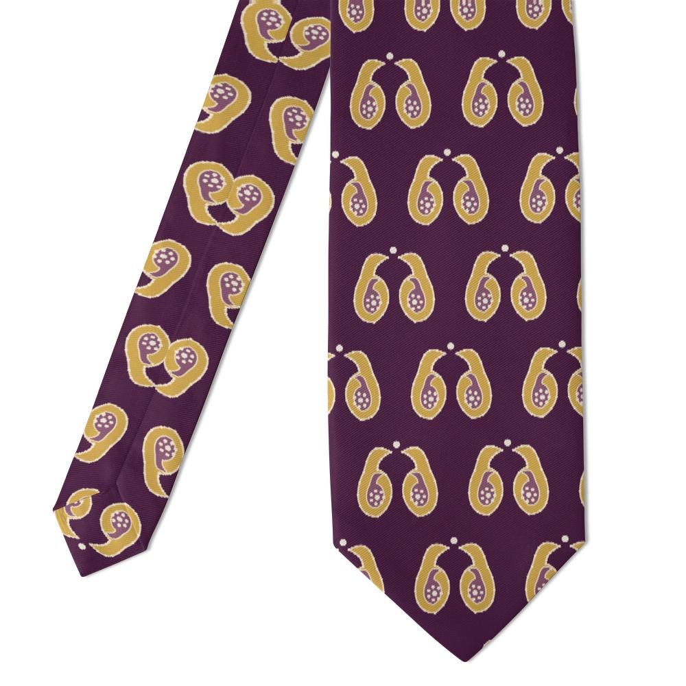 Dandolo - Plum & Gold Mirrored Boteh Tie – Gilded Accord