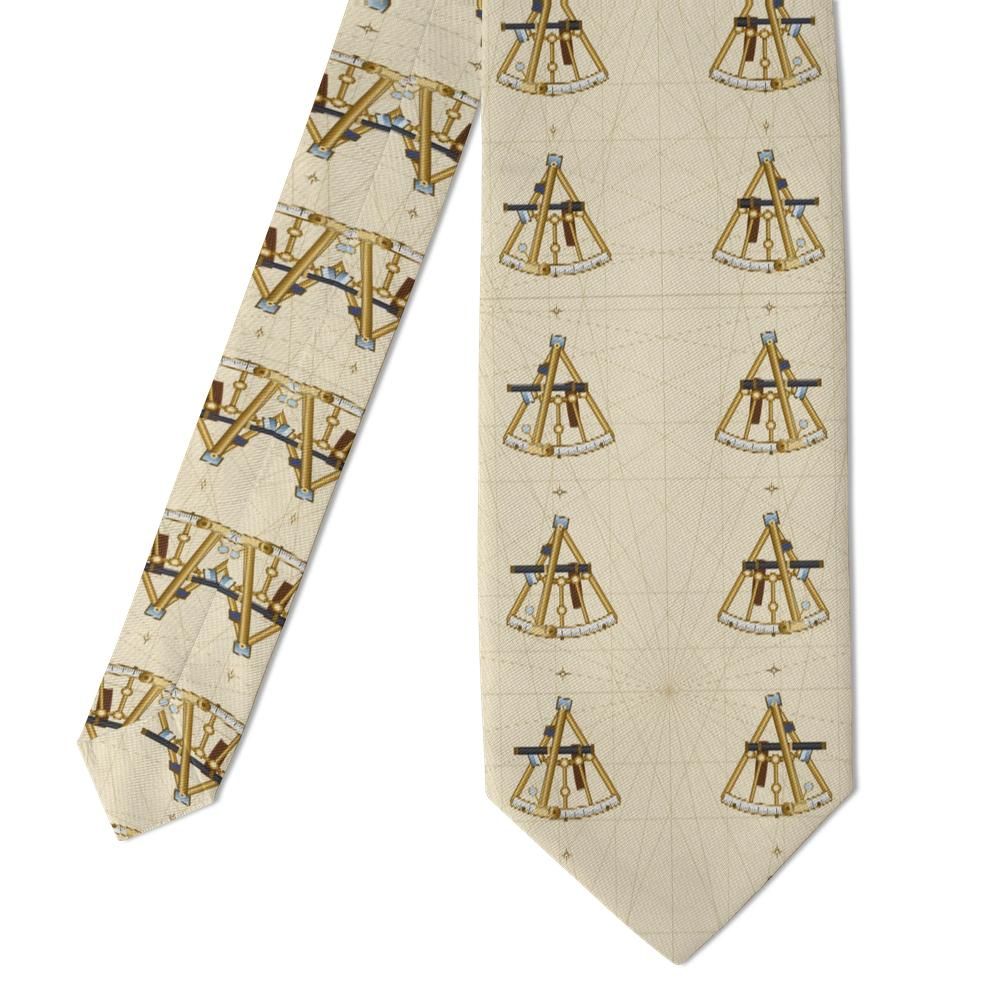 Palffy - Parchment & Brass Sextant Tie – Admiralty Chart