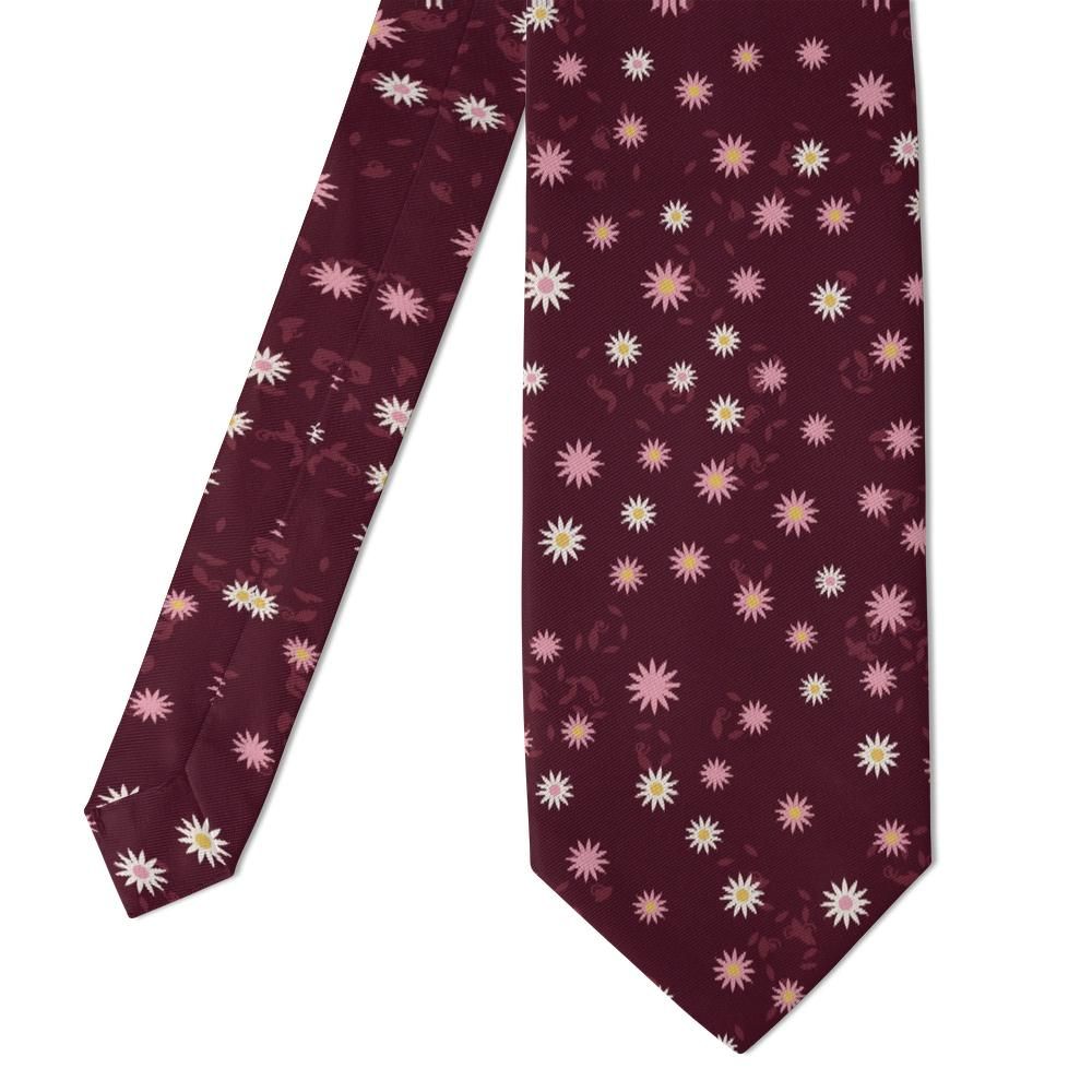 Osuna - Burgundy & Pink Daisy Vine Tie – Andalusian Night