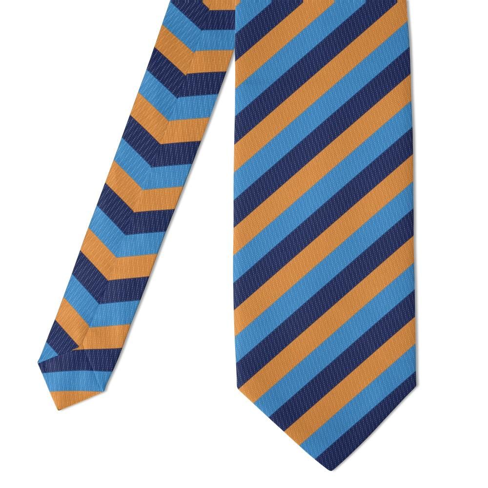 Schack - Orange, Sky & Navy Block Stripe Tie – Collegiate Club