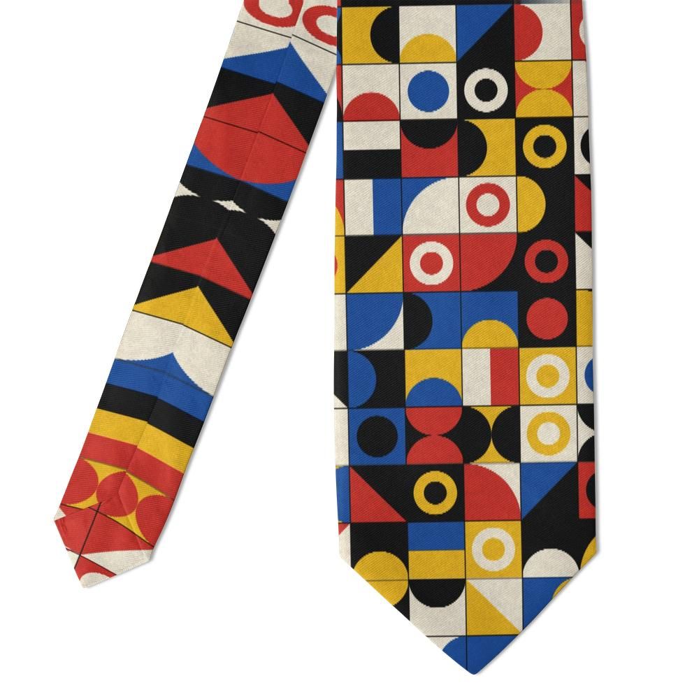 Dyre - Red, Blue & Yellow Bauhaus Tie – Modernist Primary Blocks