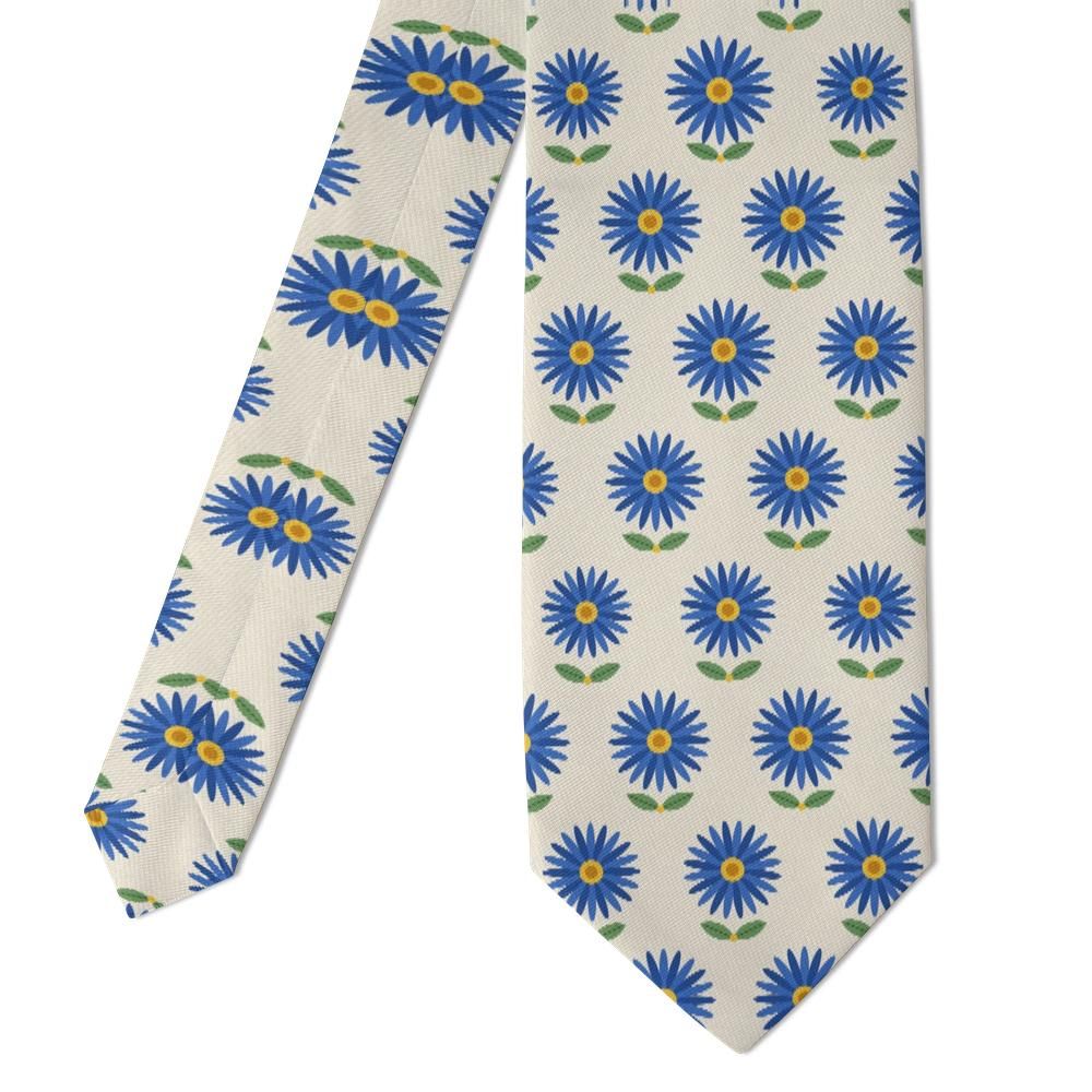 Tyszkiewicz - Ivory & Blue Aster Tie – Meadow Morning