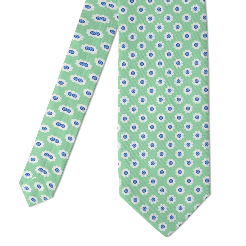 Bueil - Mint Green & Blue Floral Tie – Spring Wedding