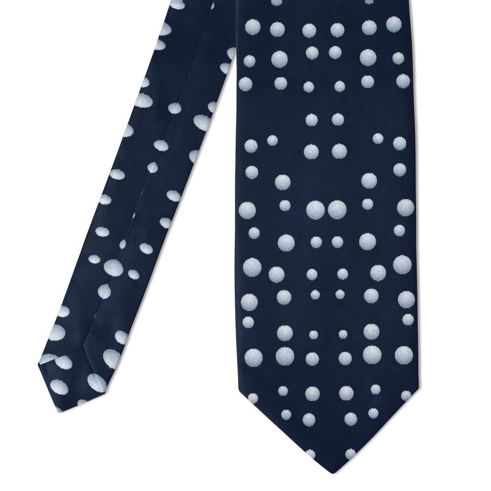 Silfverschiöld - Navy Hailstone Dot Tie – Winter Storm