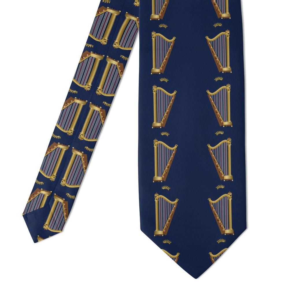 Mensdorff - Navy & Gold Harp Tie – Concert Hall