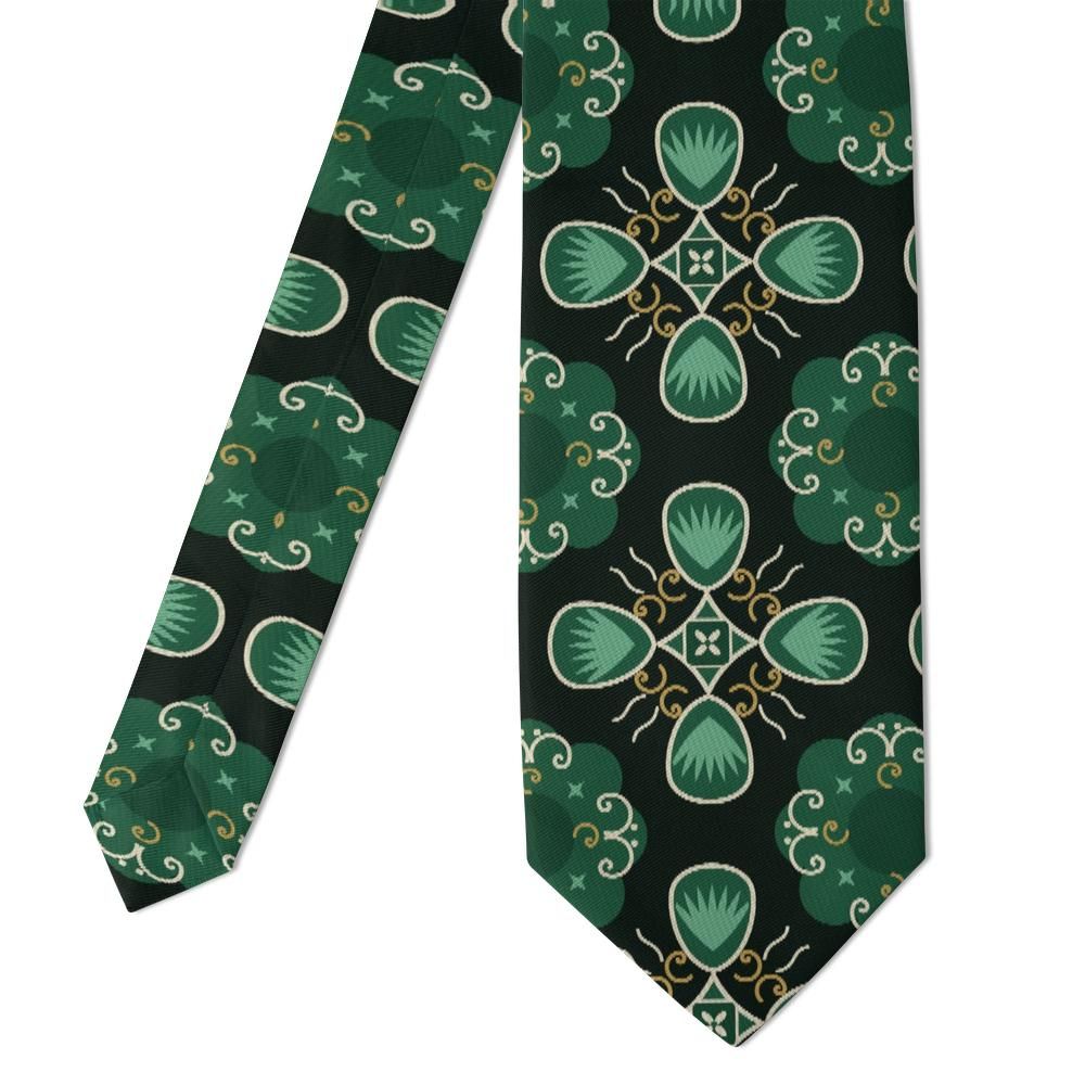 Rospigliosi - Emerald & Jade Medallion Foulard Tie – Garden Loggia