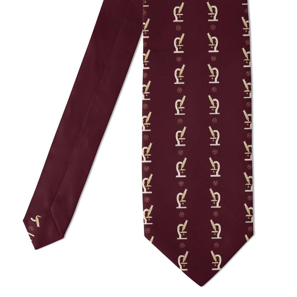 Laudon - Burgundy & Cream Microscope Tie – Research Fellow