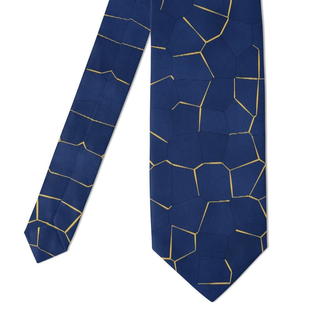 Levetzau - Navy & Gold Kintsugi Tie – Midnight Mend