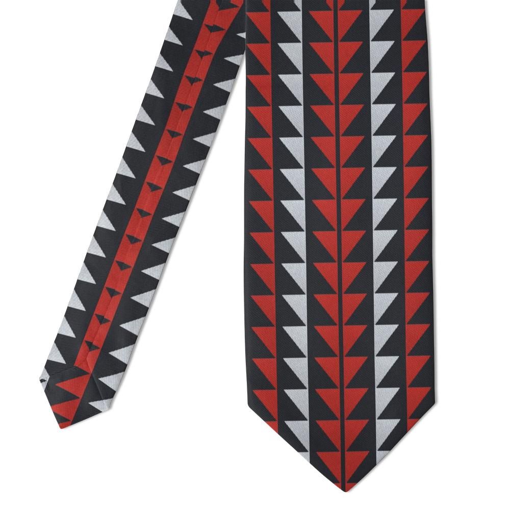 Draskovich - Charcoal & Red Sawtooth Tie – Cutting Edge