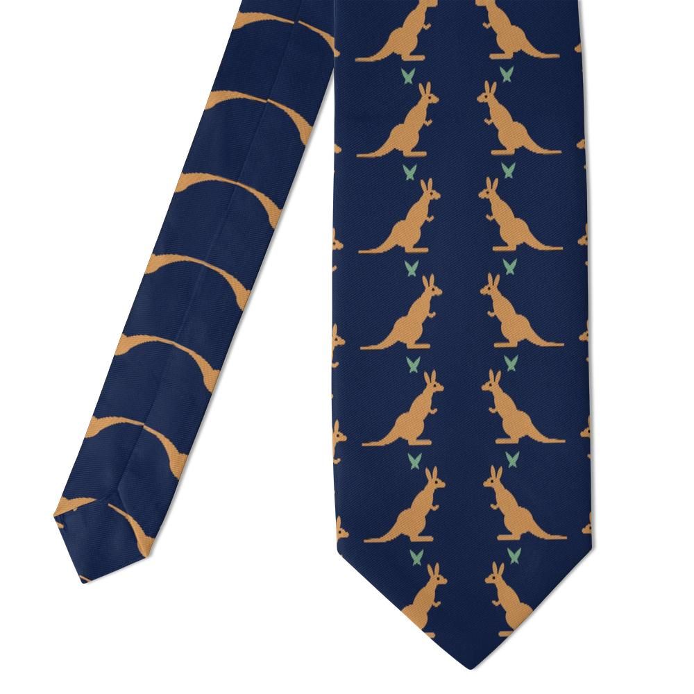 Rechberg - Navy & Tan Kangaroo Tie – Outback Evening