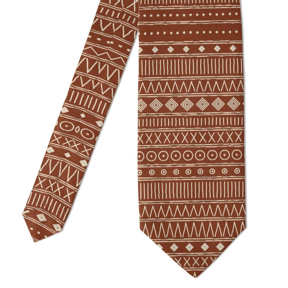 Grubbe - Rust & Cream Mudcloth Tie – Sahel Clay