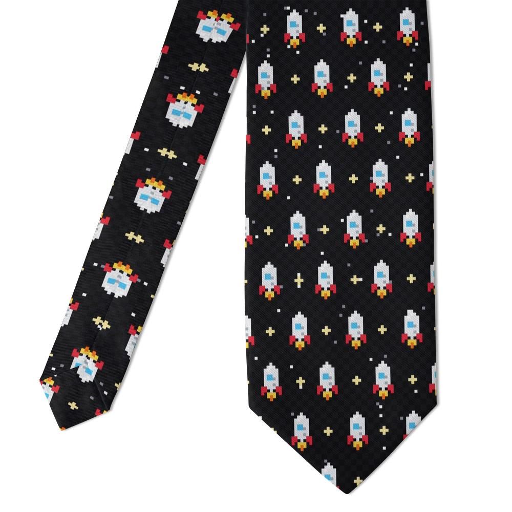 Alliata - Black Pixel Rocket Tie – Night Launch