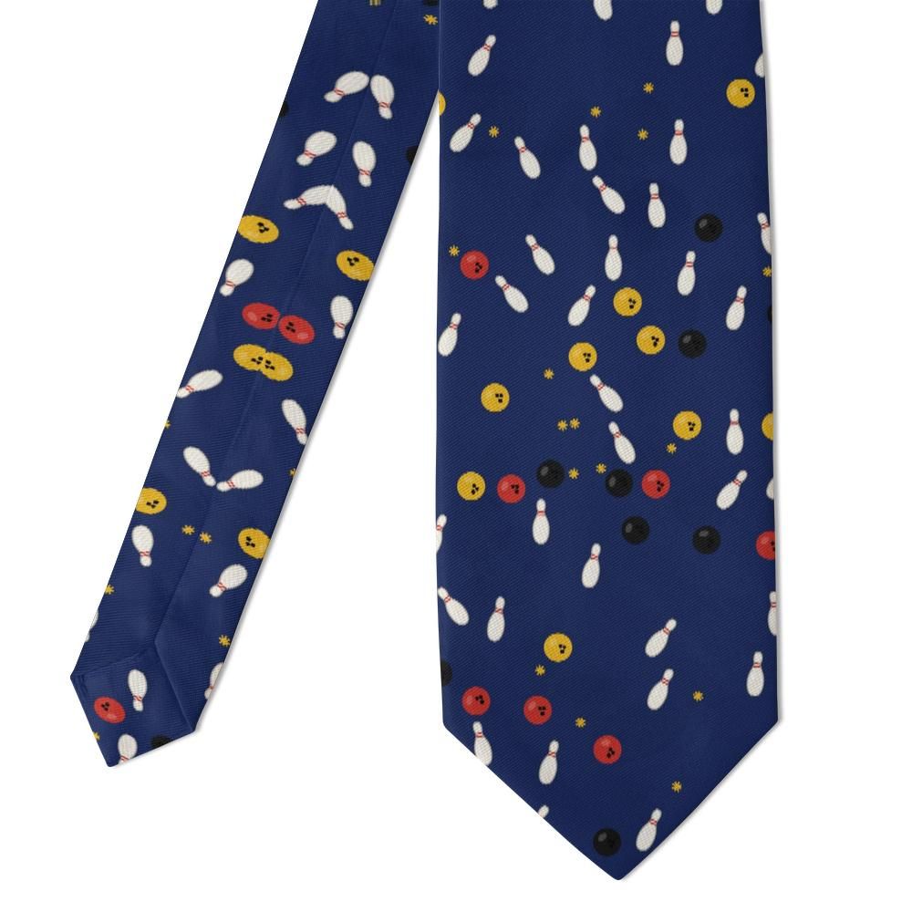 Sandberg - Navy & Gold Bowling Tie – League Night