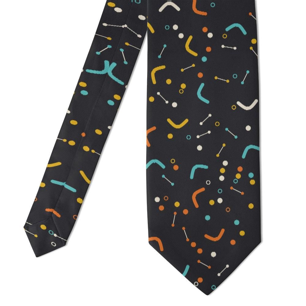Gersdorff - Charcoal & Orange Boomerang Tie – Atomic Diner