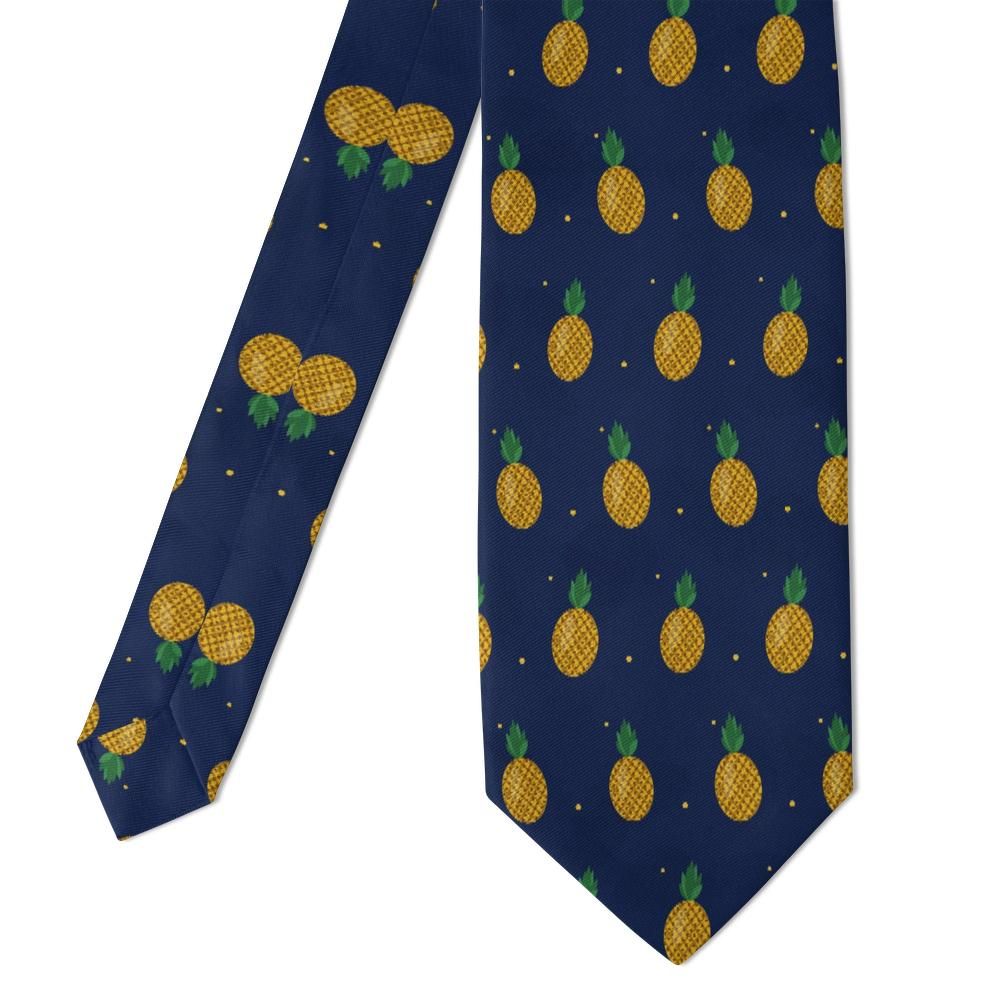 Raben - Navy & Gold Pineapple Tie – Tropical Welcome