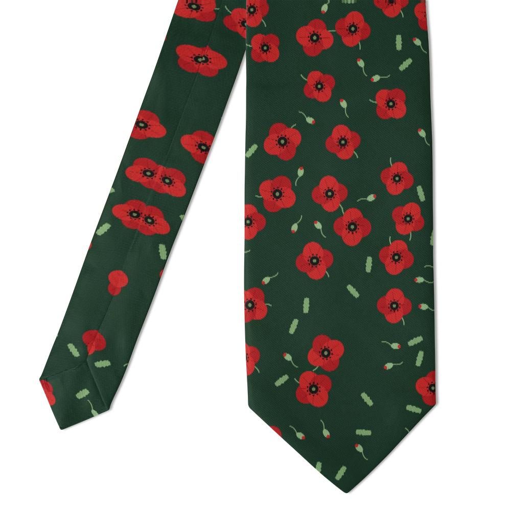 Guldencrone - Forest Green Poppy Tie – Meadow Shade