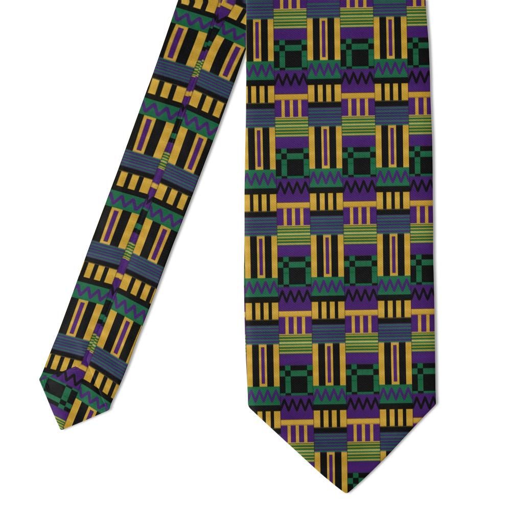 Ulfstand - Purple, Gold & Green Kente Weave Tie – Royal Loom