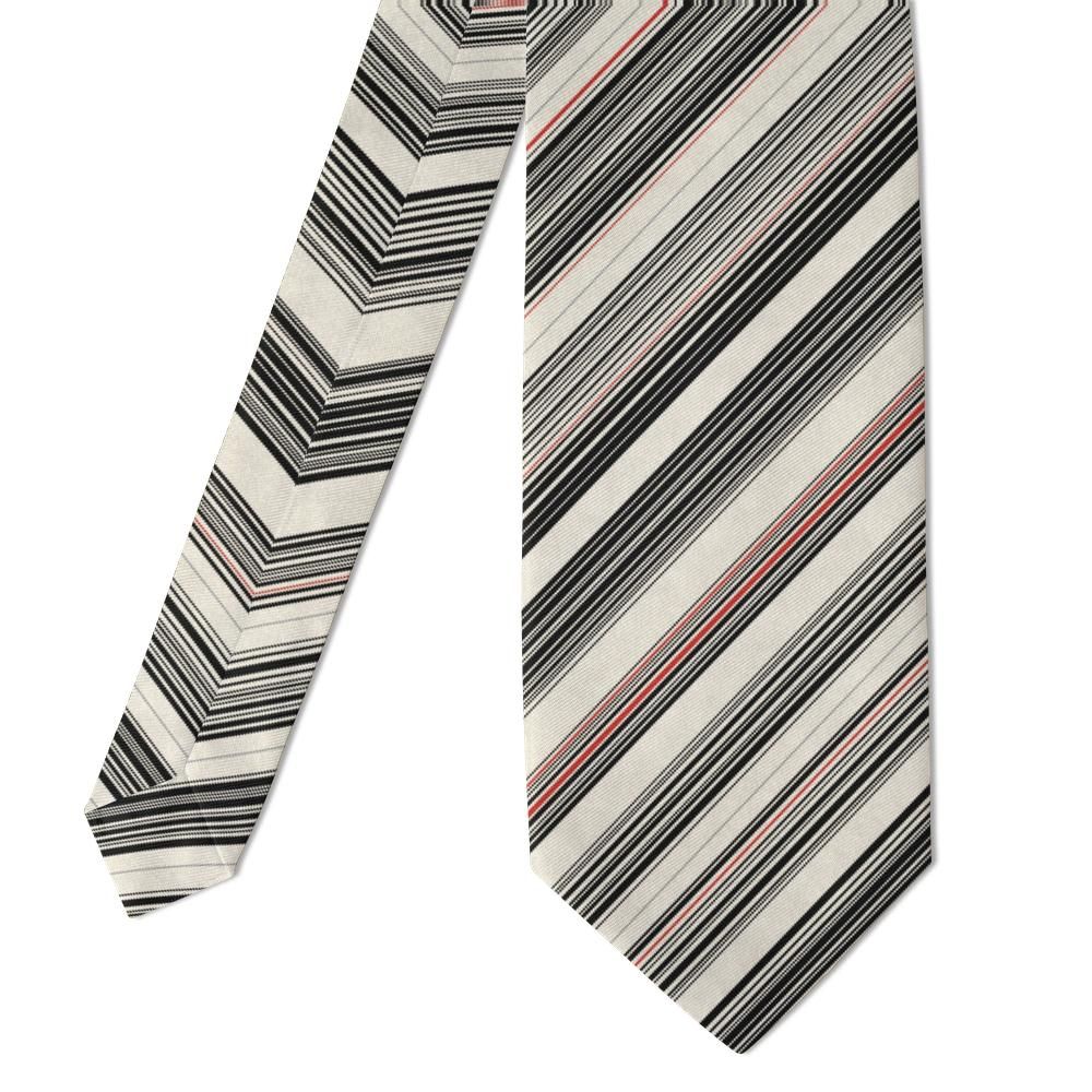 Gyldenlove - Ivory & Black Barcode Stripe Tie – Modern Signal