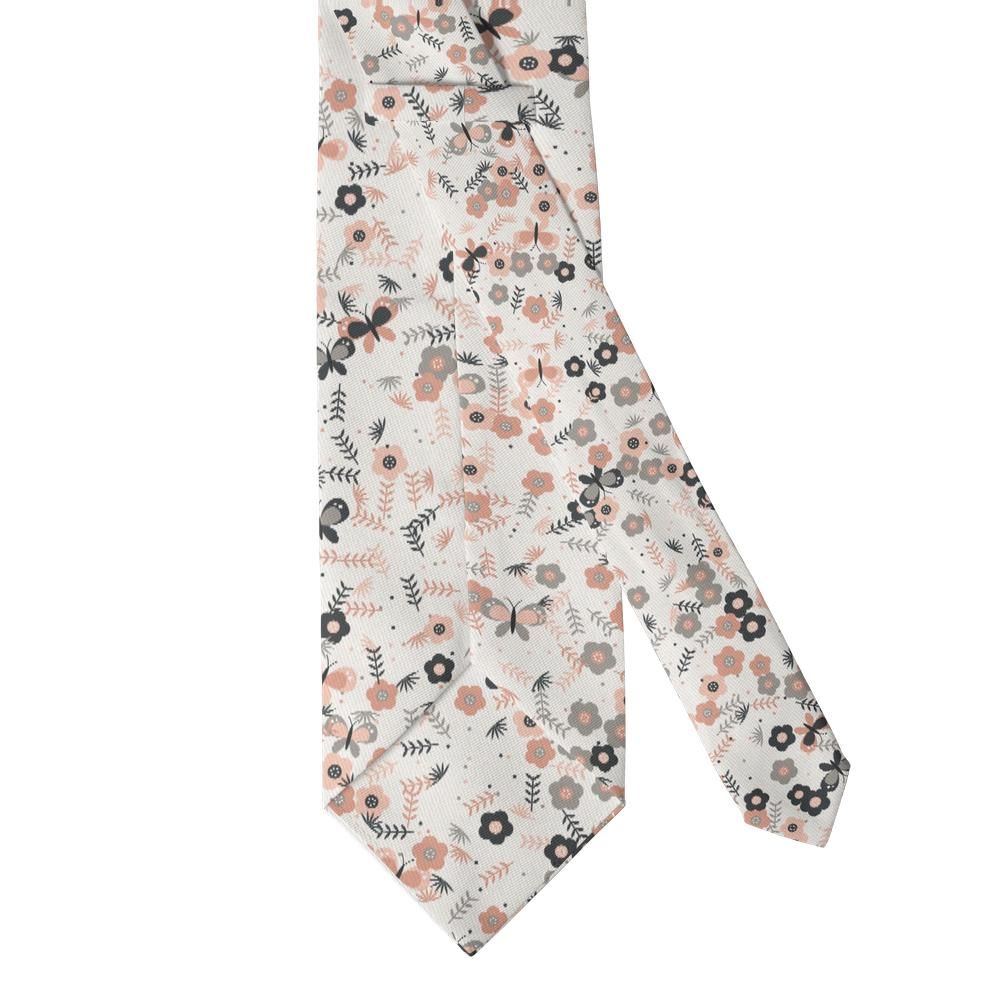 Friis - Ivory & Blush Butterfly Meadow Tie – Spring Flutter