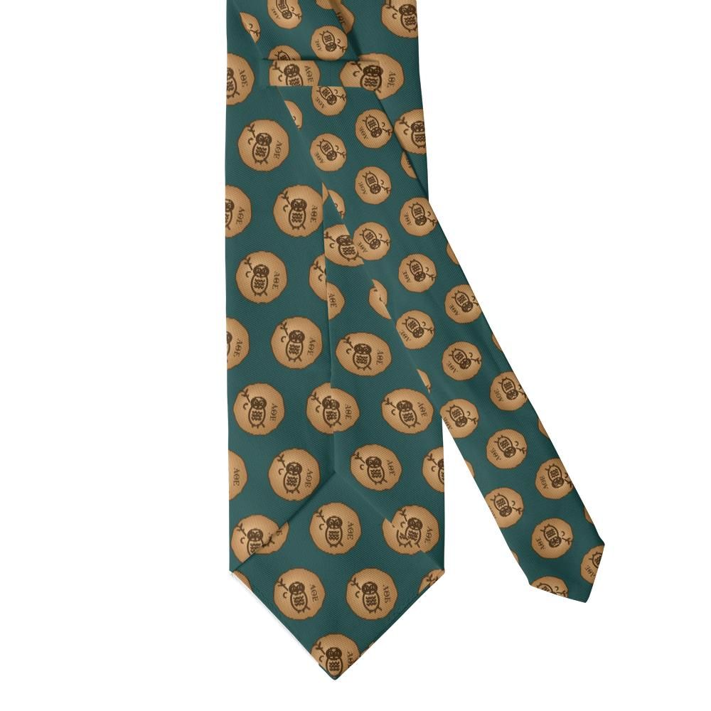 Lunge - Teal & Bronze Athena Owl Coin Tie – Ancient Wisdom of Athens