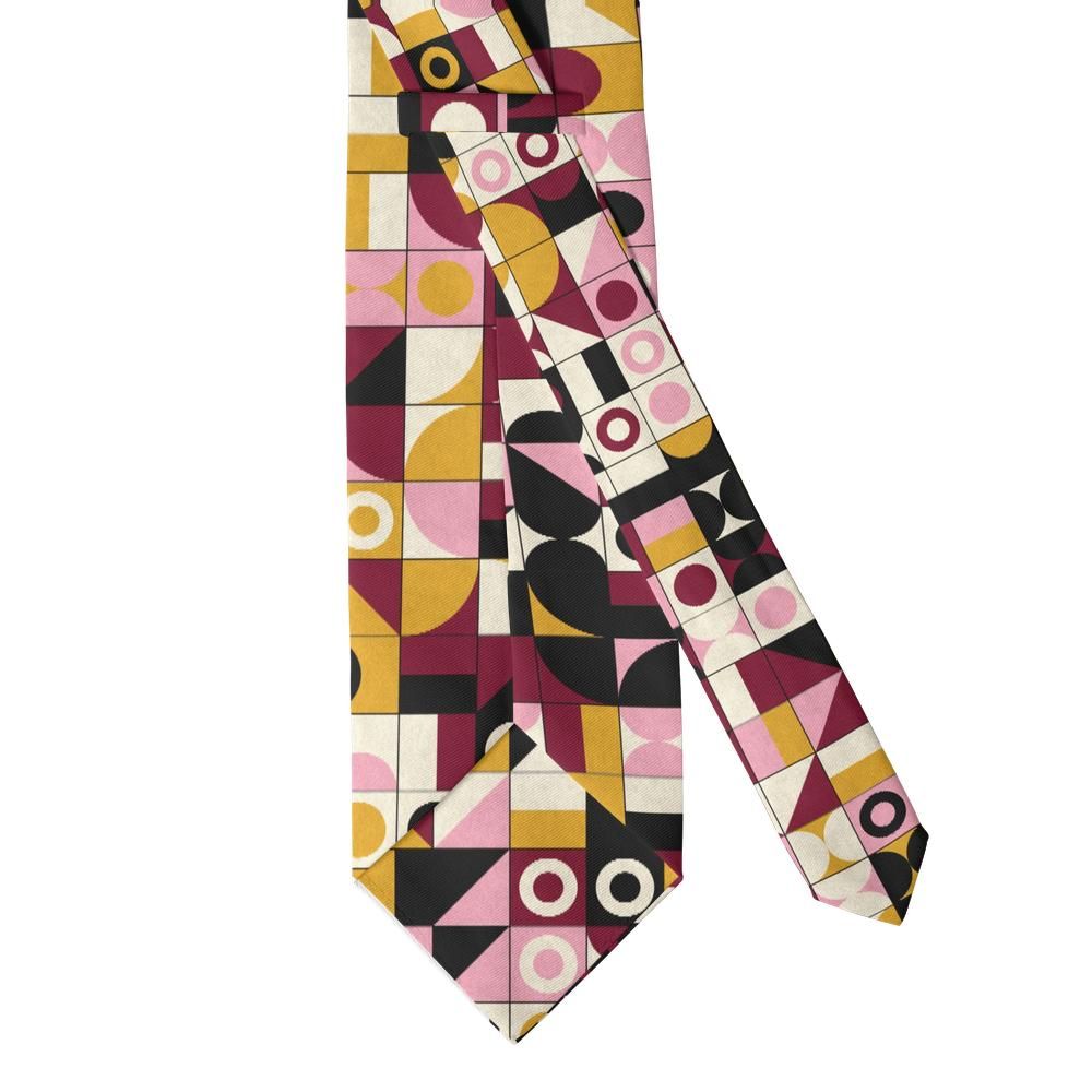 Dyre - Burgundy & Pink Bauhaus Tie – Gallery Night