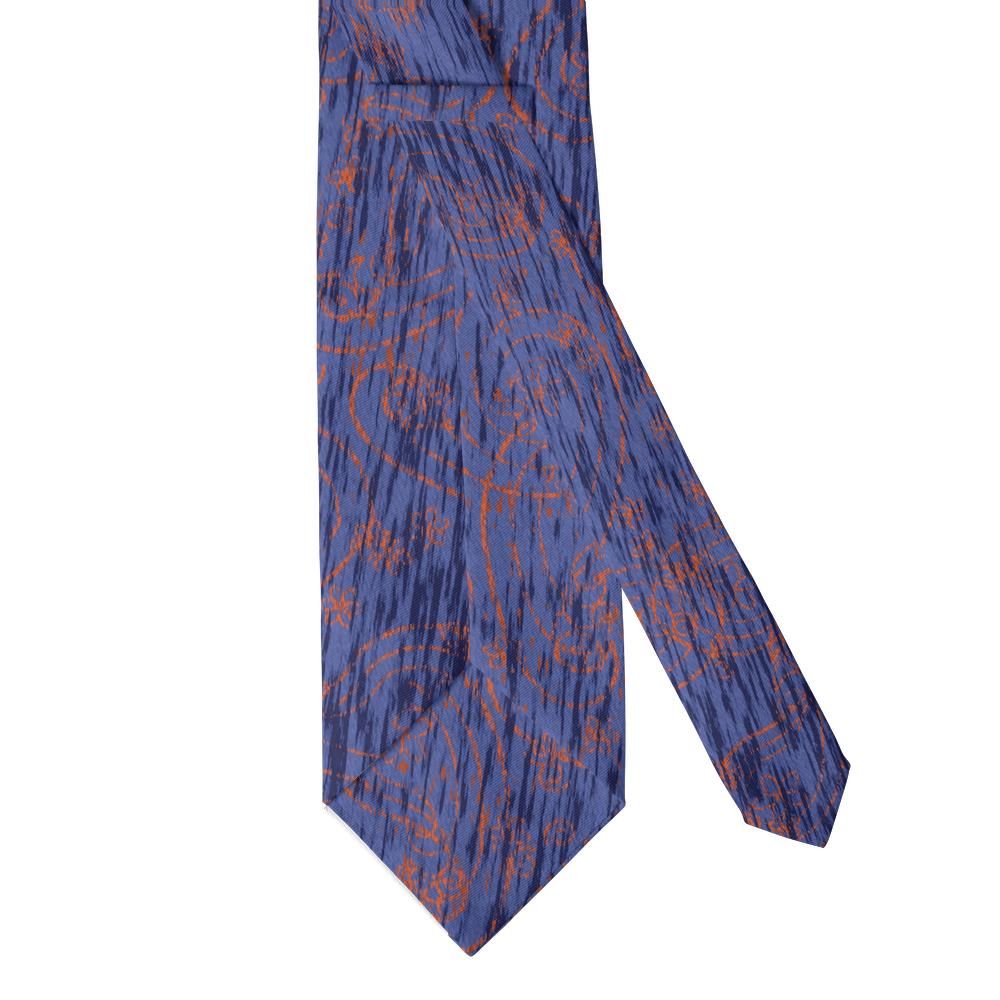 Rosenberg - Navy & Rust Strie Paisley Tie – Krumlov Ember