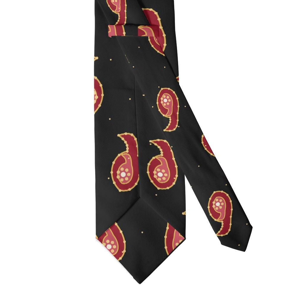 Grimani - Black & Crimson Grand Boteh Tie – Masquerade Night