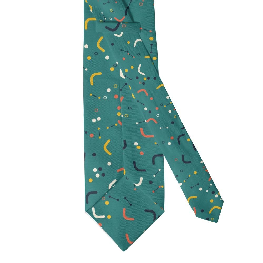 Gersdorff - Teal & Mustard Boomerang Tie – Mid-Century Lounge