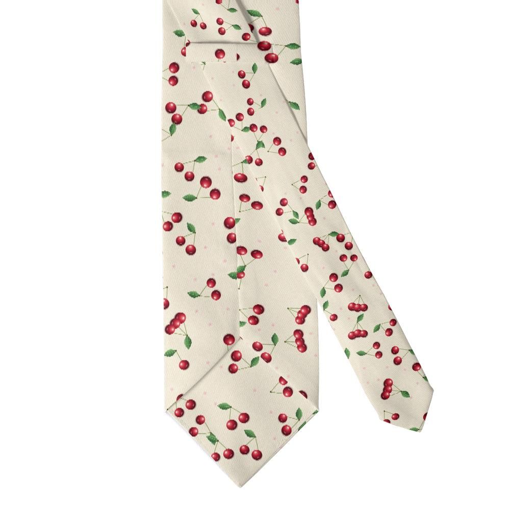 Jablonowski - Cream & Red Cherry Tie – Orchard-Fresh Summer Charm