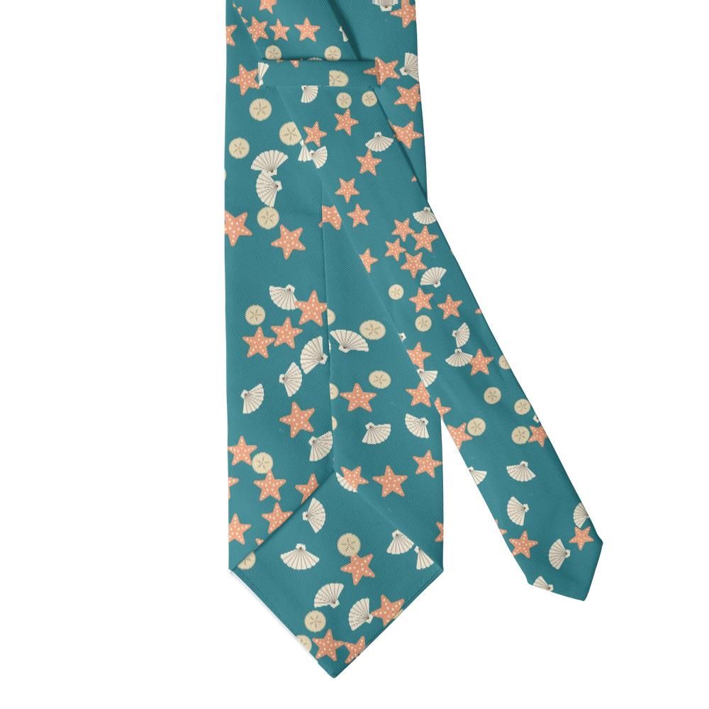 Heemskerck - Aqua & Cream Seashell Tie – Beachcomber’s Treasure