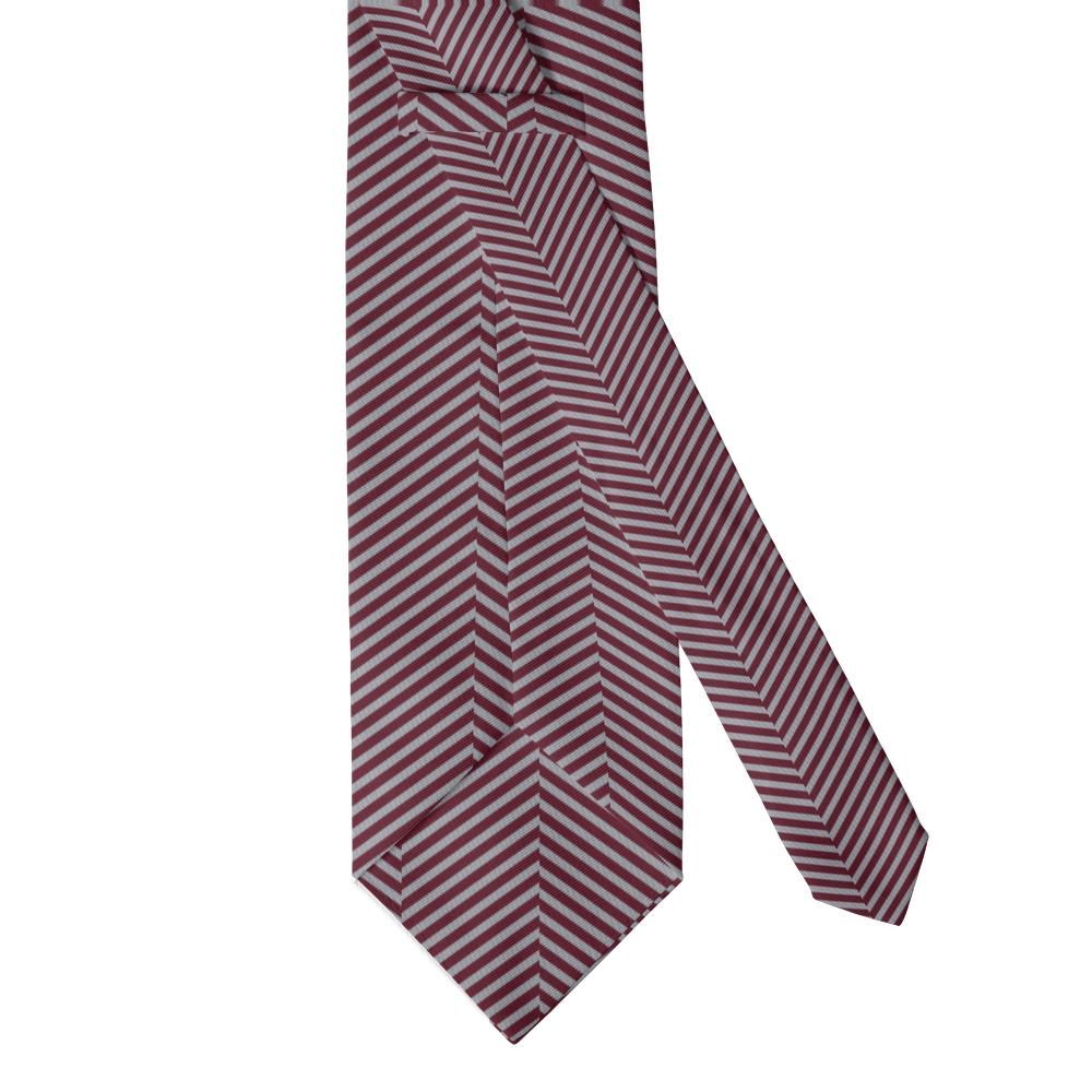 du Plessis - Grey & Burgundy Chevron Tie – Palais Evening