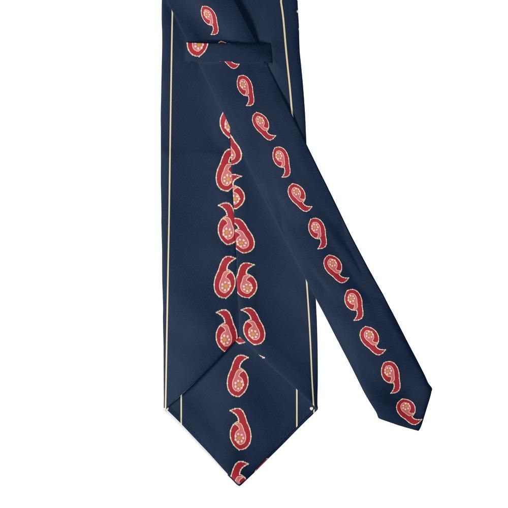 Gritti - Navy & Red Boteh Stripe Tie – Regatta Banner
