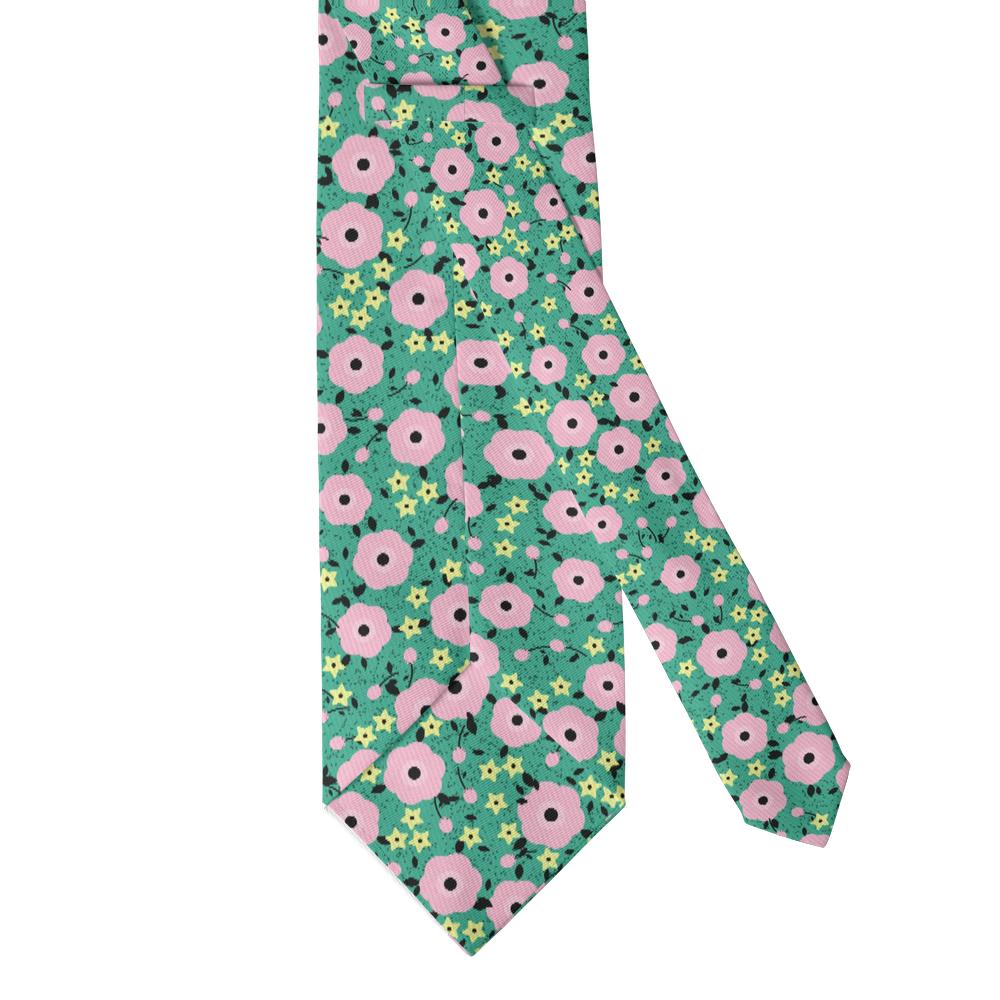 Karolyi - Jade & Pink Meadow Blossom Tie – Summer Garden