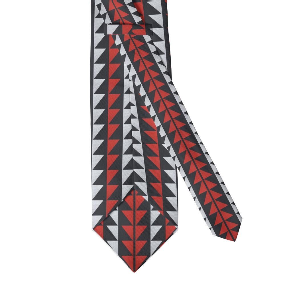 Draskovich - Charcoal & Red Sawtooth Tie – Cutting Edge
