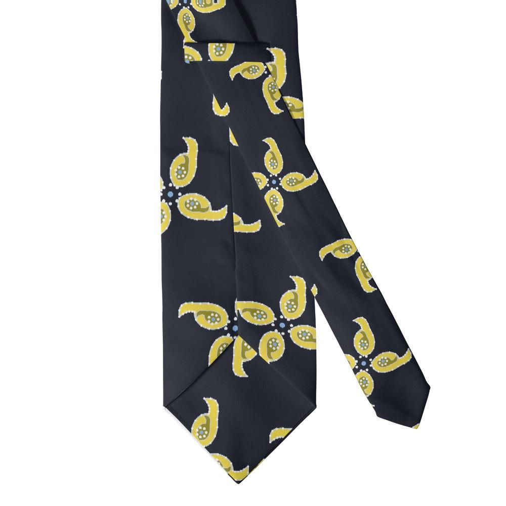 Vendramin - Ink & Lemon Carousel Paisley Tie – Midnight Carnival