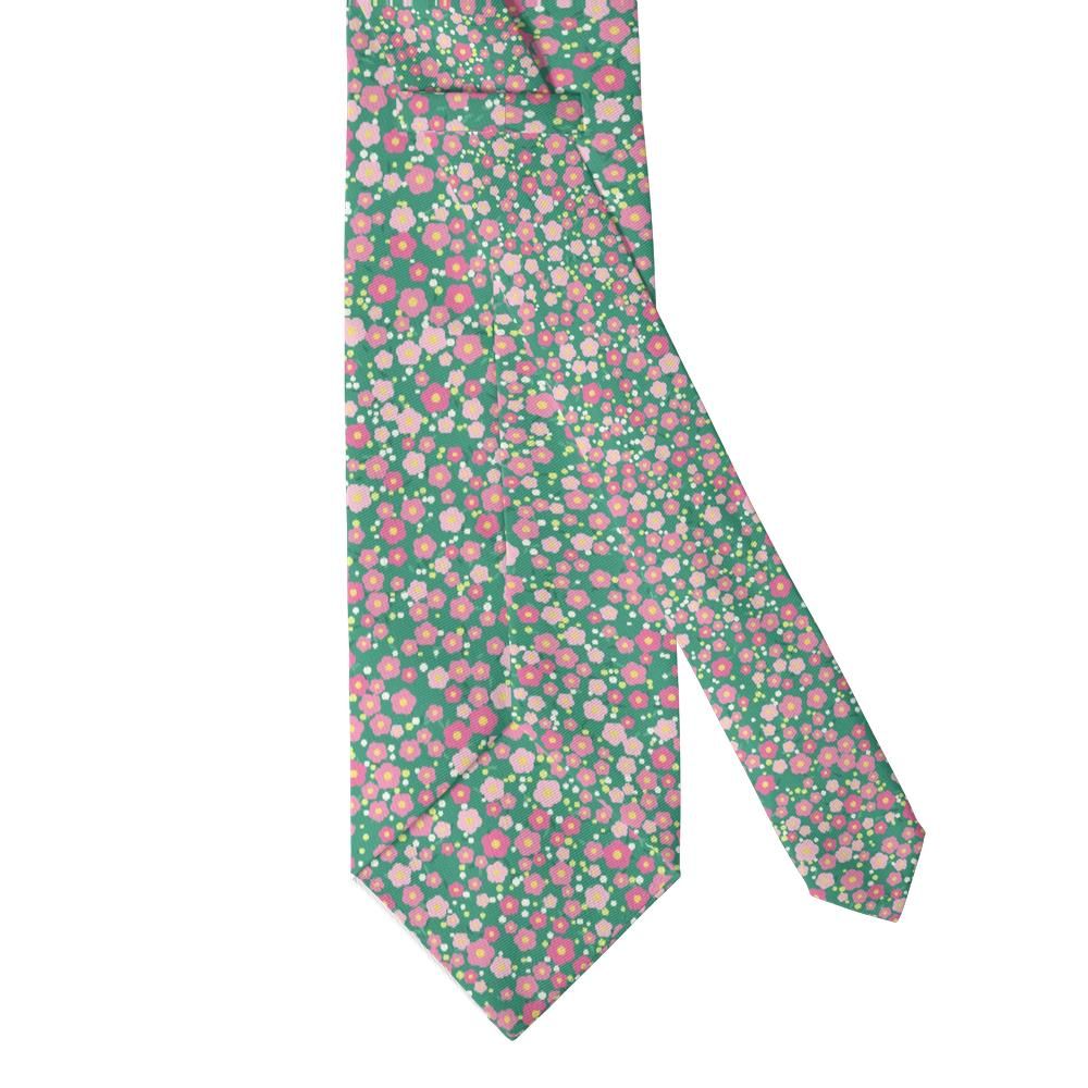 Amelot - Green & Pink Ditsy Floral Tie – Spring Garden